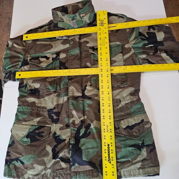 Vintage 90's US Army Military Cold Weather Field Jacket Weather Coat Mens M 3668 - Picture 8 of 9